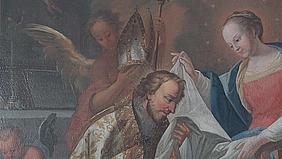 Marienverehrung in einem Bild des Eichstätter Malers Joseph Dietrich im Priesterseminar. 
