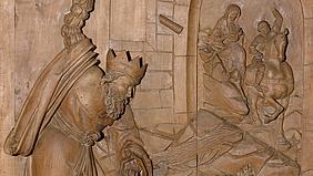 Relief mit Szenen aus dem Leben der heiligen Ottilia.